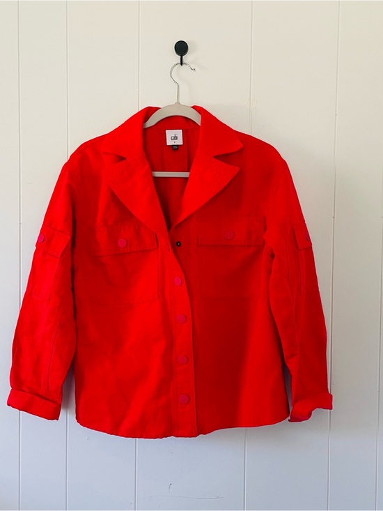 CAbi Jackets & Blazers - CAbi Vibrant Red Jean Jacket